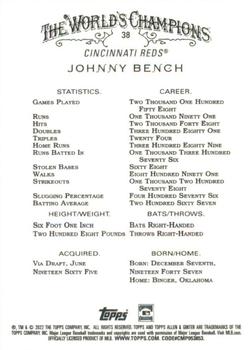 2022 Topps Allen & Ginter #38 Johnny Bench Back