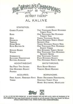 2022 Topps Allen & Ginter #59 Al Kaline Back
