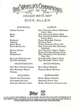 2022 Topps Allen & Ginter #128 Dick Allen Back