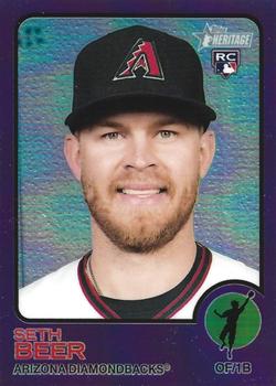 2022 Topps Heritage - Chrome Purple Refractor #77 Seth Beer Front
