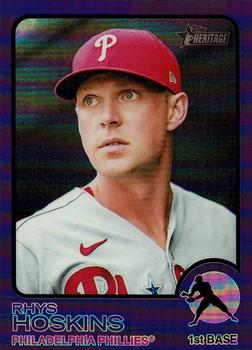 2022 Topps Heritage - Chrome Purple Refractor #326 Rhys Hoskins Front