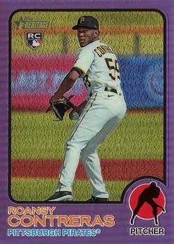 2022 Topps Heritage - Chrome Purple Refractor #553 Roansy Contreras Front
