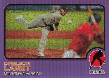 2022 Topps Heritage - Chrome Purple Refractor #718 Dinelson Lamet Front