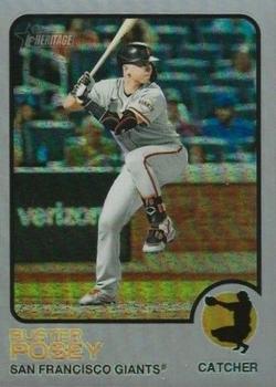 2022 Topps Heritage - Chrome Silver Refractor #13 Buster Posey Front