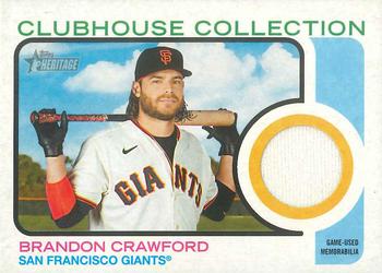 2022 Topps Heritage - Clubhouse Collection Relics #CC-BC Brandon Crawford Front