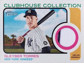 2022 Topps Heritage - Clubhouse Collection Relics #CC-GT Gleyber Torres Front