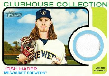 2022 Topps Heritage - Clubhouse Collection Relics #CC-JHR Josh Hader Front