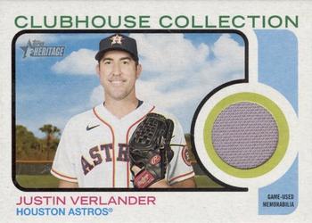 2022 Topps Heritage - Clubhouse Collection Relics #CC-JV Justin Verlander Front