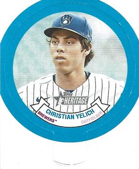 2022 Topps Heritage - 1973 Topps Candy Lids #9 Christian Yelich Front