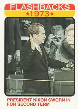 2022 Topps Heritage - News Flashbacks #NF-4 President Nixon Sworn in for Second Term Front