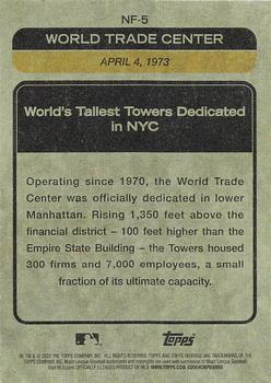 2022 Topps Heritage - News Flashbacks #NF-5 The World Trade Center Dedicated Back