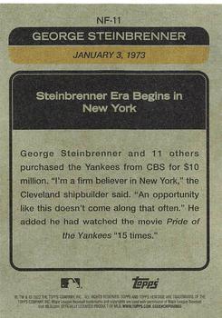 2022 Topps Heritage - News Flashbacks #NF-11 George Steinbrenner Purchases the Yankees Back