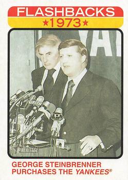 2022 Topps Heritage - News Flashbacks #NF-11 George Steinbrenner Purchases the Yankees Front