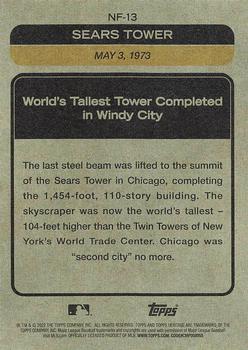 2022 Topps Heritage - News Flashbacks #NF-13 Sears Tower Completed in Chicago Back