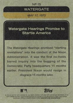 2022 Topps Heritage - News Flashbacks #NF-15 Watergate Hearings Begin Back