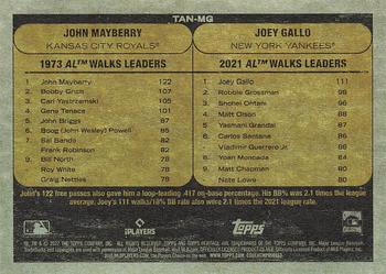 2022 Topps Heritage - Then and Now #TAN-MG John Mayberry / Joey Gallo Back