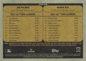 2022 Topps Heritage - Then and Now #TAN-PR Jim Palmer / Robbie Ray Back