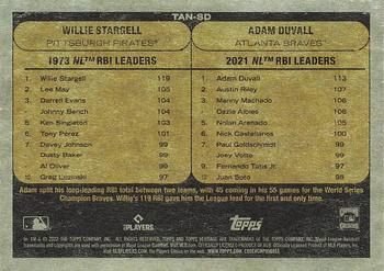 2022 Topps Heritage - Then and Now #TAN-SD Willie Stargell / Adam Duvall Back