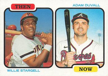 2022 Topps Heritage - Then and Now #TAN-SD Willie Stargell / Adam Duvall Front