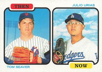 2022 Topps Heritage - Then and Now #TAN-SU Tom Seaver / Julio Urias Front