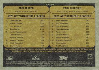 2022 Topps Heritage - Then and Now #TAN-SW Tom Seaver / Zack Wheeler Back