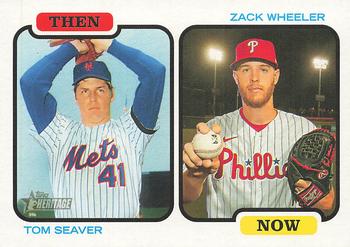 2022 Topps Heritage - Then and Now #TAN-SW Tom Seaver / Zack Wheeler Front