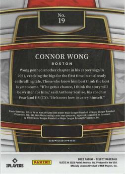 2022 Panini Select #19 Connor Wong Back