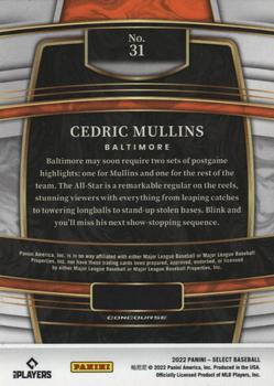 2022 Panini Select #31 Cedric Mullins Back