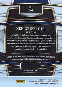 2022 Panini Select #54 Ken Griffey Jr. Back