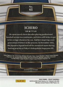 2022 Panini Select #61 Ichiro Back