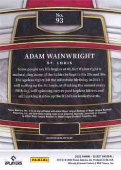 2022 Panini Select #93 Adam Wainwright Back
