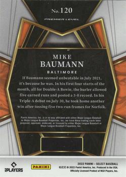 2022 Panini Select #120 Mike Baumann Back
