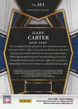 2022 Panini Select #161 Gary Carter Back