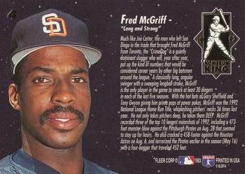 1993 Ultra - Home Run Kings #4 Fred McGriff  Back