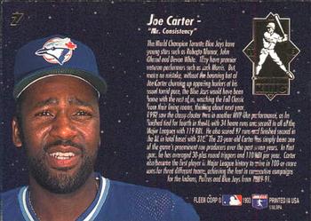 1993 Ultra - Home Run Kings #7 Joe Carter  Back