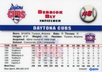 1999 Roox Daytona Cubs #NNO Derrick Bly Back