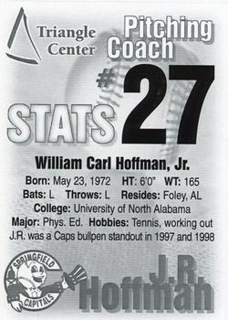 2000 Springfield Capitals #27 J.R. Hoffman Back