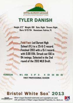 2013 Grandstand Appalachian League Top Prospects #NNO Tyler Danish Back