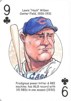 2012 Hero Decks Chicago Cubs Baseball Heroes Playing Cards #9♣ Hack Wilson Front