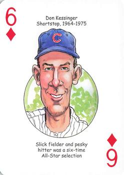 2012 Hero Decks Chicago Cubs Baseball Heroes Playing Cards #6♦ Don Kessinger Front