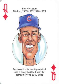 2012 Hero Decks Chicago Cubs Baseball Heroes Playing Cards #Q♦ Ken Holtzman Front