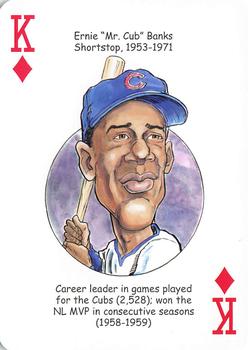 2012 Hero Decks Chicago Cubs Baseball Heroes Playing Cards #K♦ Ernie Banks Front