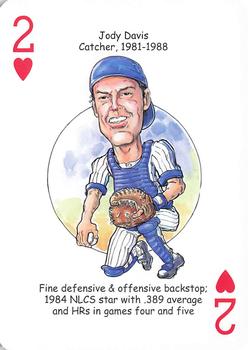 2012 Hero Decks Chicago Cubs Baseball Heroes Playing Cards #2♥ Jody Davis Front