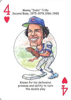 2012 Hero Decks Chicago Cubs Baseball Heroes Playing Cards #4♥ Manny Trillo Front