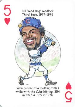 2012 Hero Decks Chicago Cubs Baseball Heroes Playing Cards #5♥ Bill Madlock Front
