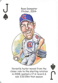 2012 Hero Decks Chicago Cubs Baseball Heroes Playing Cards #J♠ Ryan Dempster Front