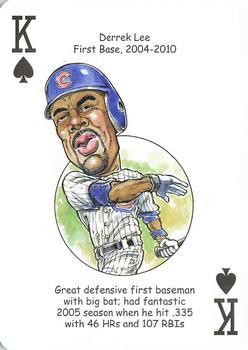 2012 Hero Decks Chicago Cubs Baseball Heroes Playing Cards #K♠ Derrek Lee Front