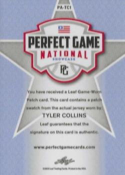 2020 Leaf Perfect Game National Showcase - Patch Autographs Emerald #PA-TC1 Tyler Collins Back
