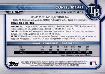 2022 Bowman 1st Edition #BPPF-10 Curtis Mead Back