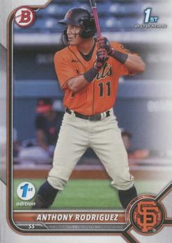 2022 Bowman 1st Edition #BPPF-26 Anthony Rodriguez Front